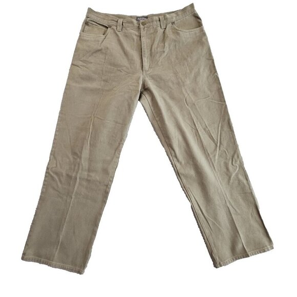 Woolrich 1507 Classic Beige Cotton 5-Pocket Jeans Heavy Workwear 40x32 EUC LNC - Picture 1 of 13